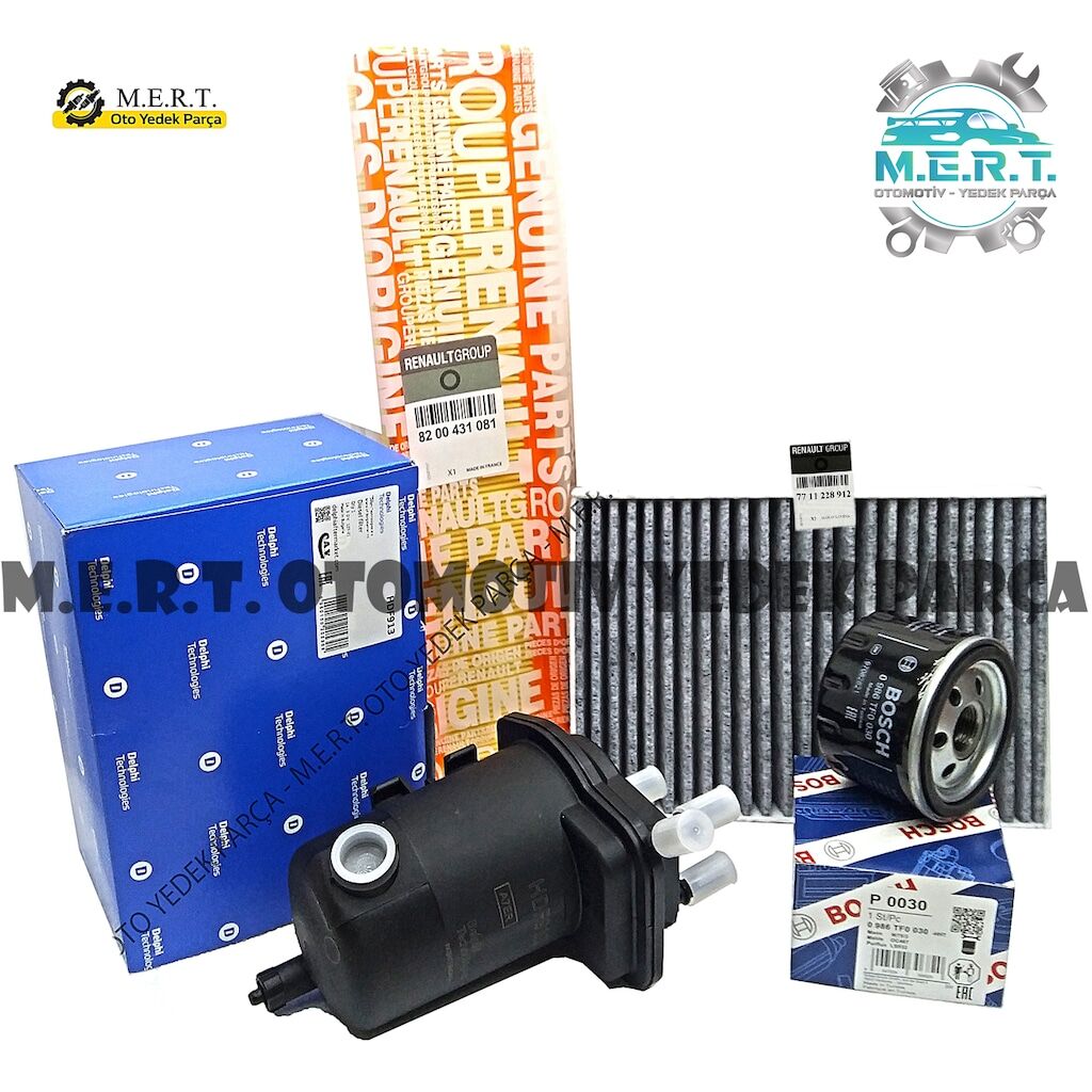 Renault Symbol 1.5 Dci Dizel Filtre Bakım Seti (2008-2012) 552504090