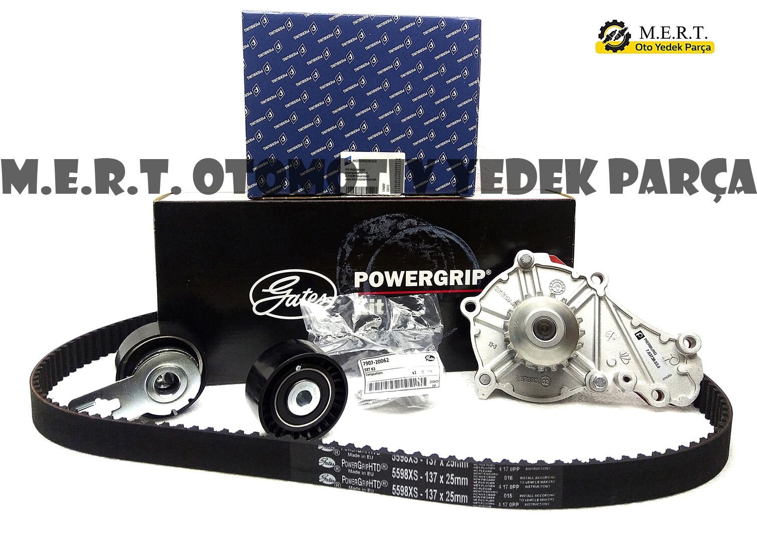 Gates Volvo C30 1.6 Dizel Triger Seti ve Devirdaim 2006-2010 Powergrip