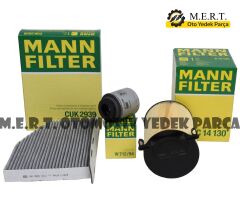 Volkswagen Jetta 1.4 Tsı Mann Filtre Bakım Seti (2011-2014) Cax