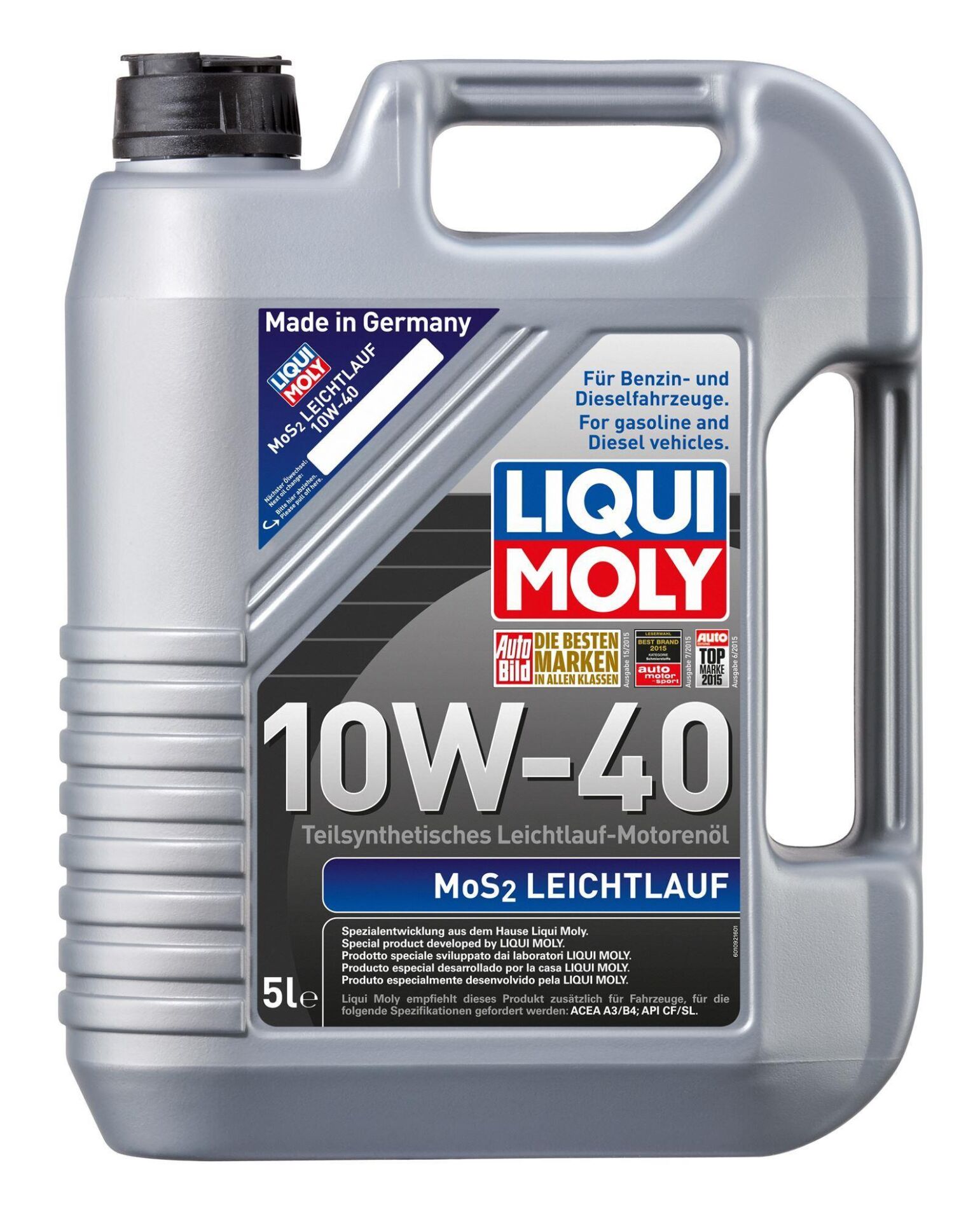 Liqui Moly 10W40 MoS2'li Leichtlauf 5lt Motor Yağı