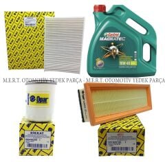 Fiat Albea 1.4 Yağ Bakım Filtre Seti Opar + Castrol