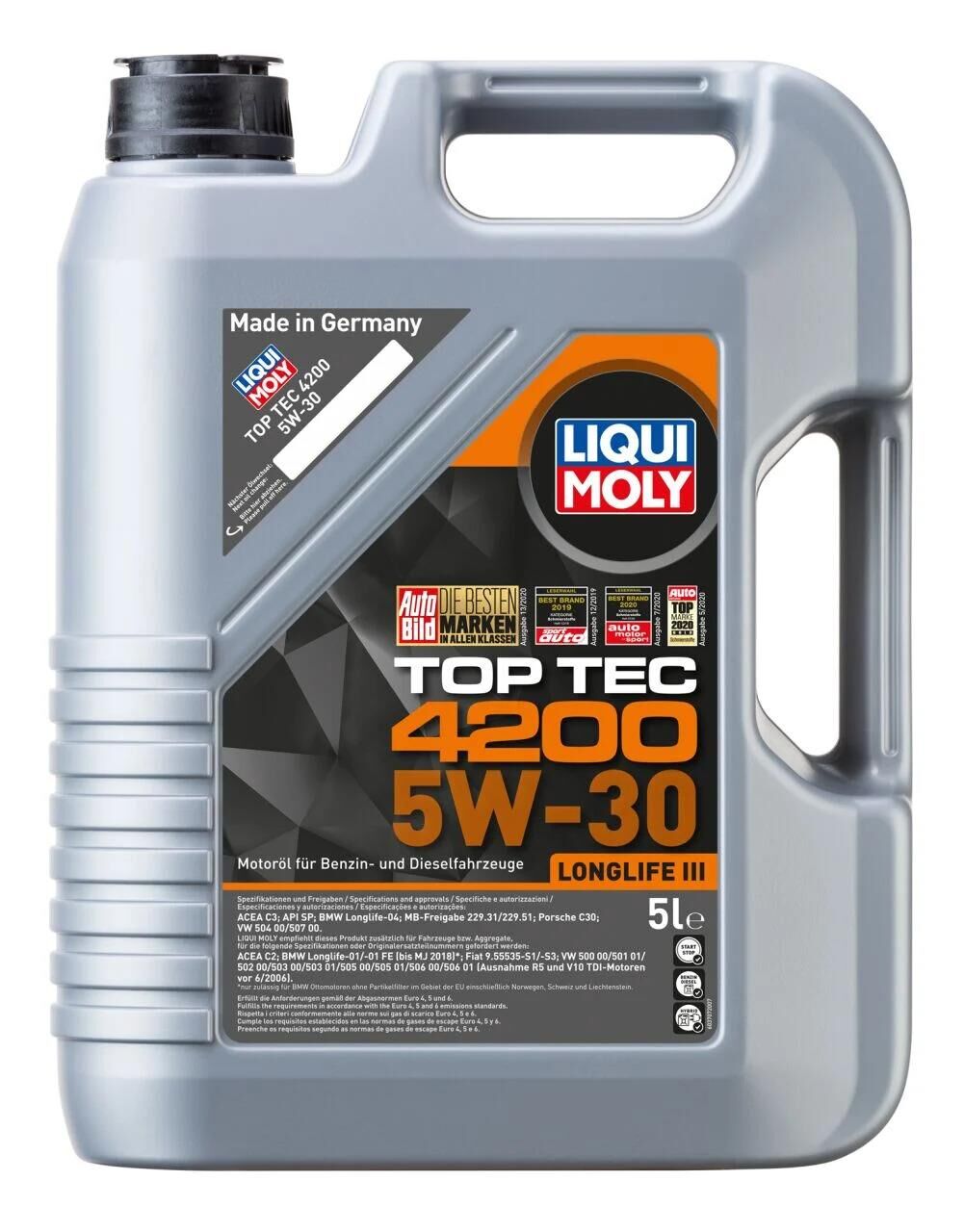Liqui Moly Top Tec 4200 5W30 5lt Tam Sentetik Dpf Motor Yağı