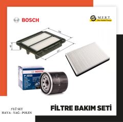 Chevrolet Aveo 1.2 Benzinli Filtre Bakım Seti Bosch 72 Ps T250