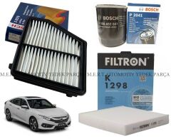 Honda Civic 1.6 Fc5 Filtre Bakım Seti 2016-2021