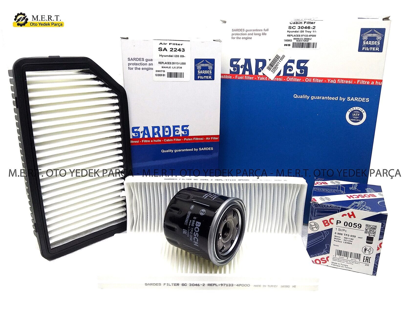 Hyundai I20 1.4 Benzinli Filtre Bakım Seti 2009-2013