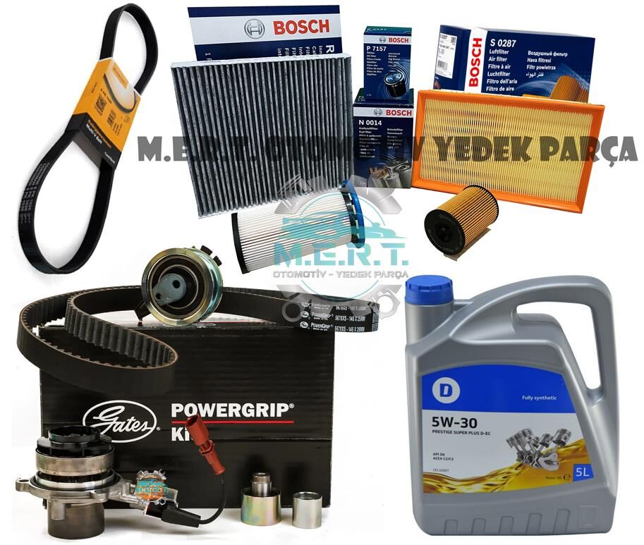 Q2 1.6 Tdi Komple Bakım Seti Triger Devirdaim Kayış Filtre Yağ