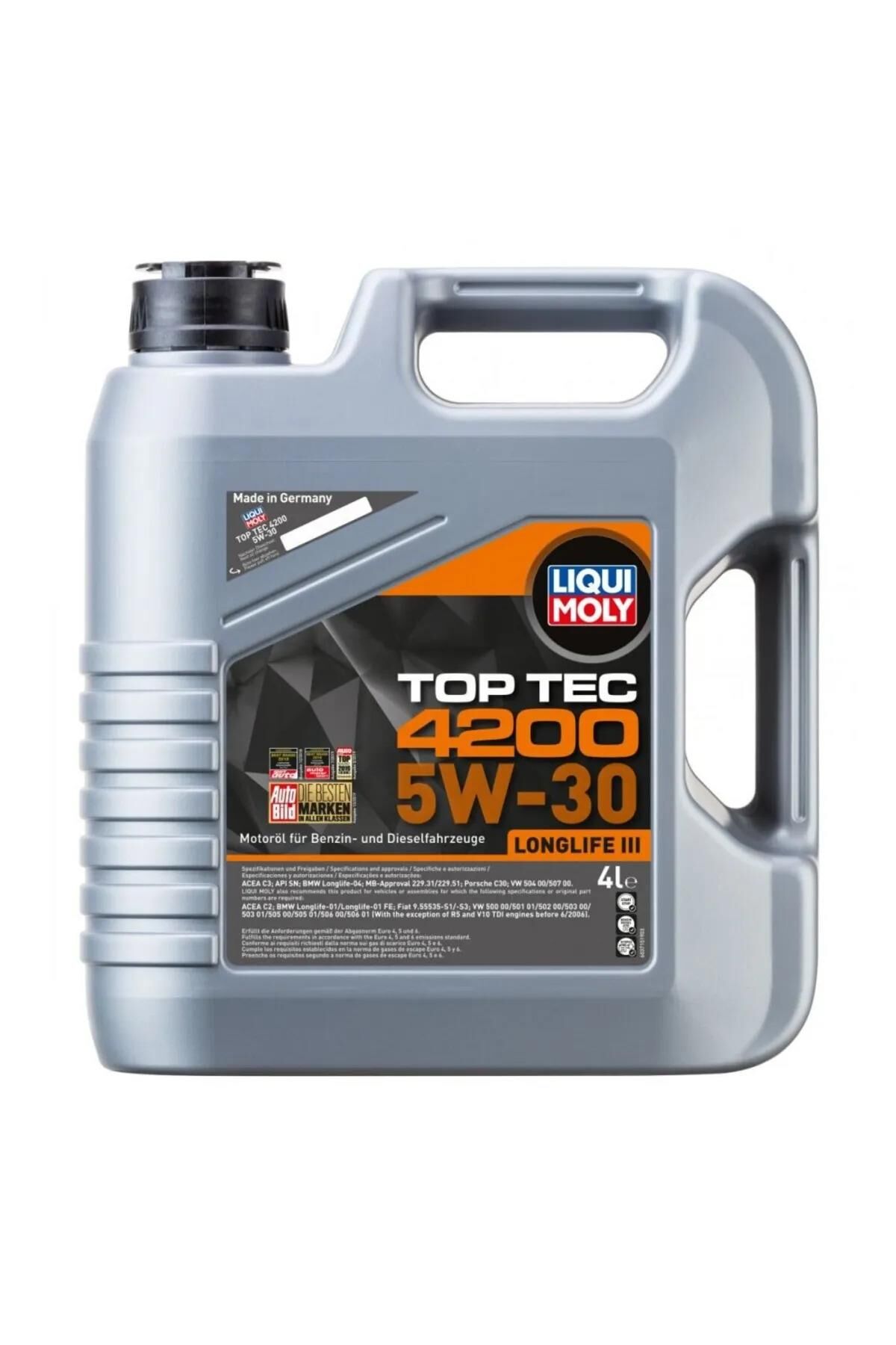 Liqui Moly Top Tec 4200 5W30 4lt Tam Sentetik Dpf Motor Yağı
