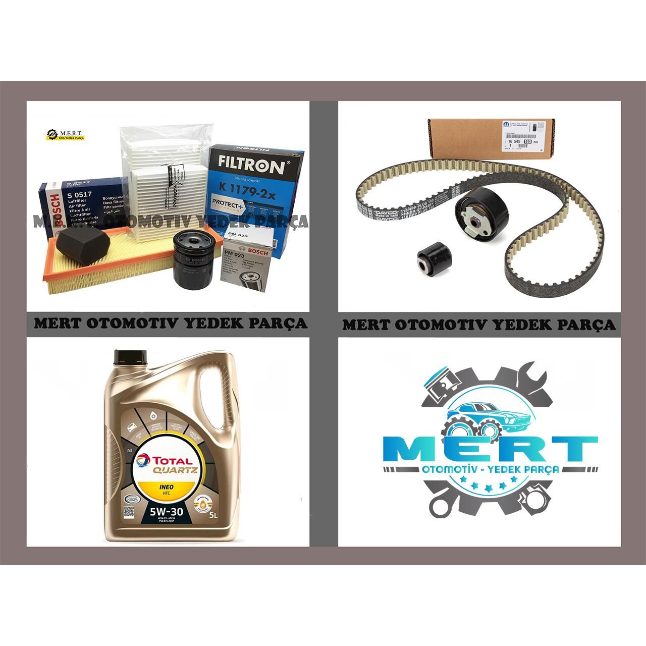 Citroen C4 1.2 Puretech Komple Bakım Seti ve İneo Htc Motor Yağı 110 HP