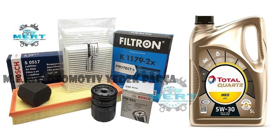 C3 1.2 Puretech Filtre Seti ve İneo Htc Motor Yağı 110 HP