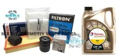 C3 1.2 Puretech Filtre Seti ve İneo Htc Motor Yağı 110 HP