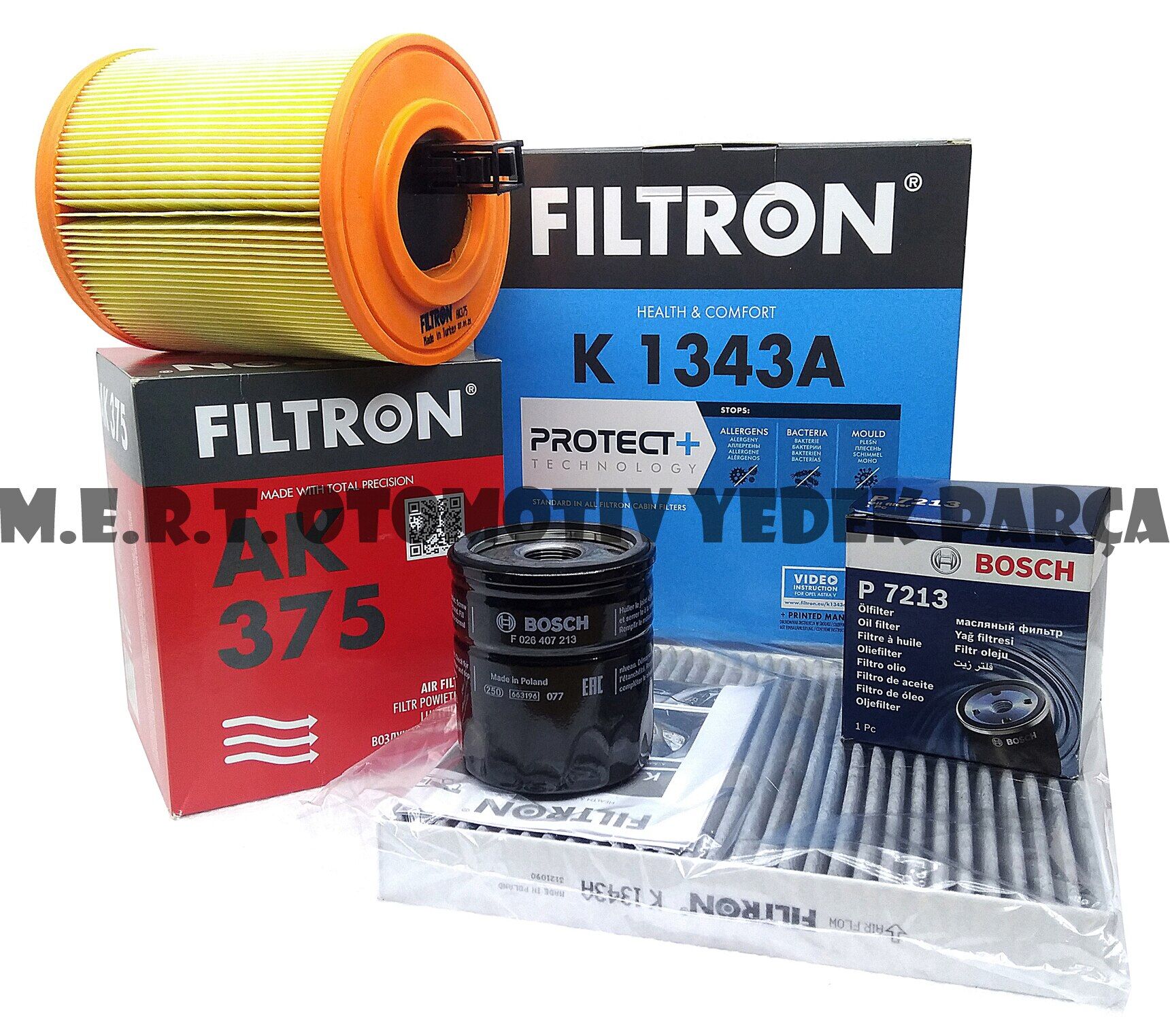 Bosch & Filtron Opel Astra K 1.4 Filtre Bakım Seti 2015-2018