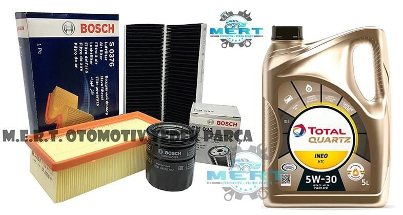 Peugeot 308 1.2 Vti Puretech 82HP Filtre Seti ve İneo Htc Motor Yağı