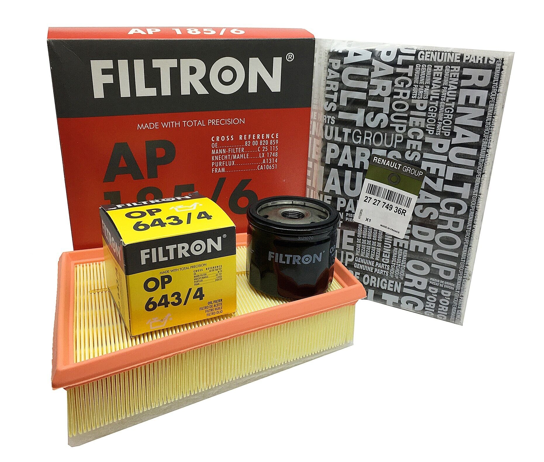 Renault Fluence 1.6 16V Filtre Bakım Seti Hava-Yağ-Karbon Polen