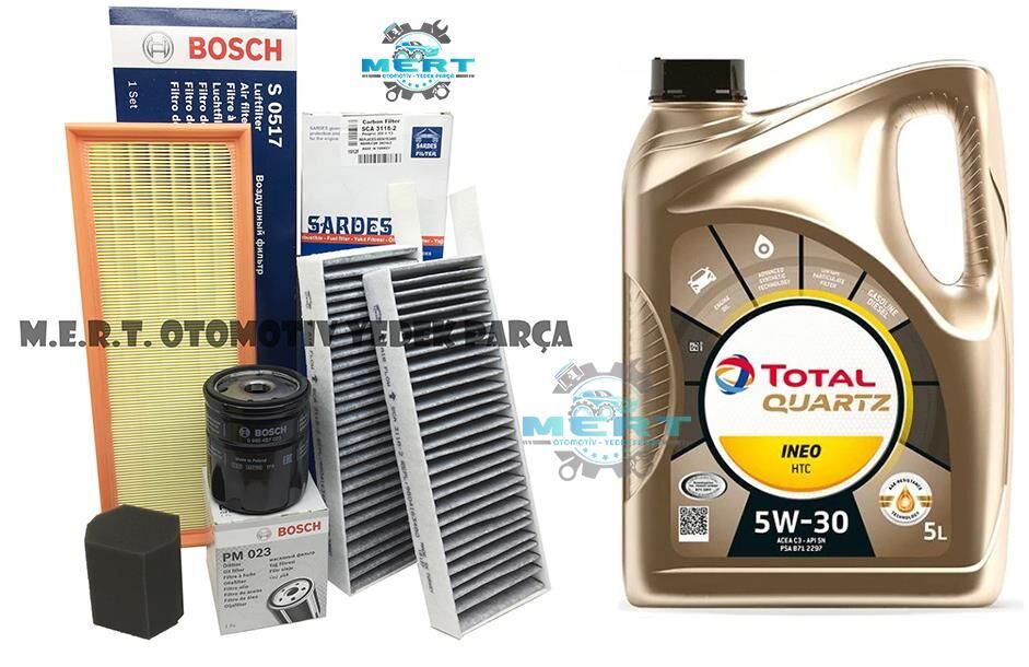 Peugeot 308 1.2 Puretech Filtre Seti ve İneo Htc Motor Yağı 130 HP