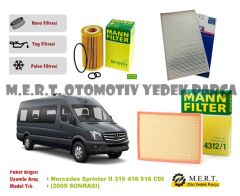 Mercedes Sprinter 316 416 516 Cdı Filtre Bakım Seti 2009-2017 (492122179)
