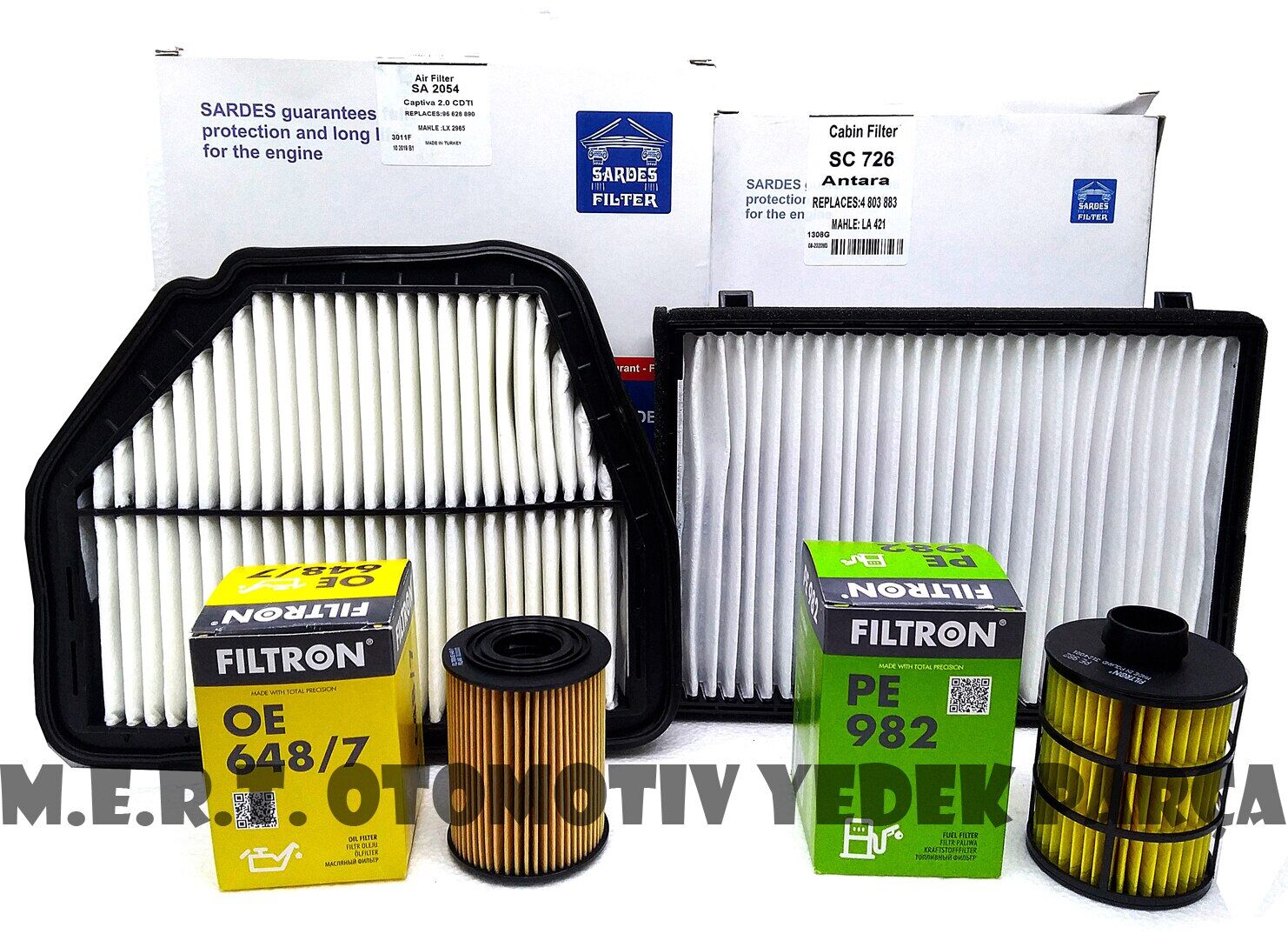 Chevrolet Captiva 2.0 Dizel 4'Lü Filtre Bakım Seti (2006-2011)