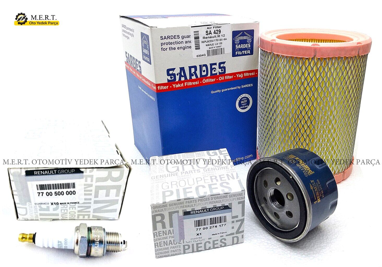 Renault Toros R12 1400 Bakım Seti Hava Ve Yağ Filtresi + Buji