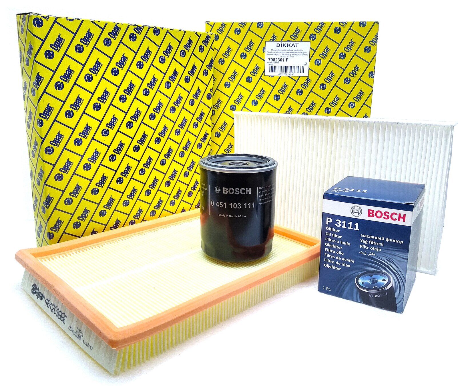 Fiat Albea 1.6 Benzinli Filtre Bakım Seti Hava-Yağ-Polen Orjinal