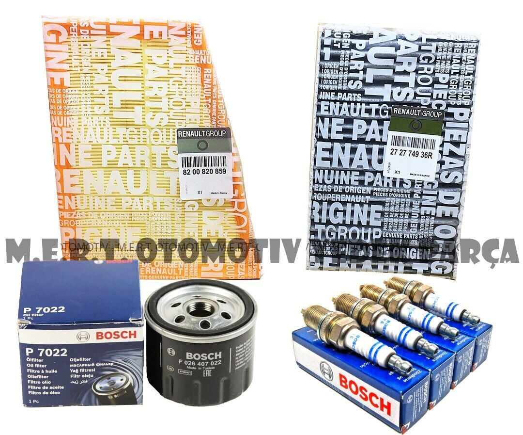 Renault Megane 3 1.6 Benzinli Bakım Seti Filtreler + Buji Takımı