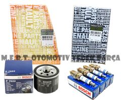 Renault Fluence 1.6 Benzinli Bakım Seti Filtreler + Buji Takımı