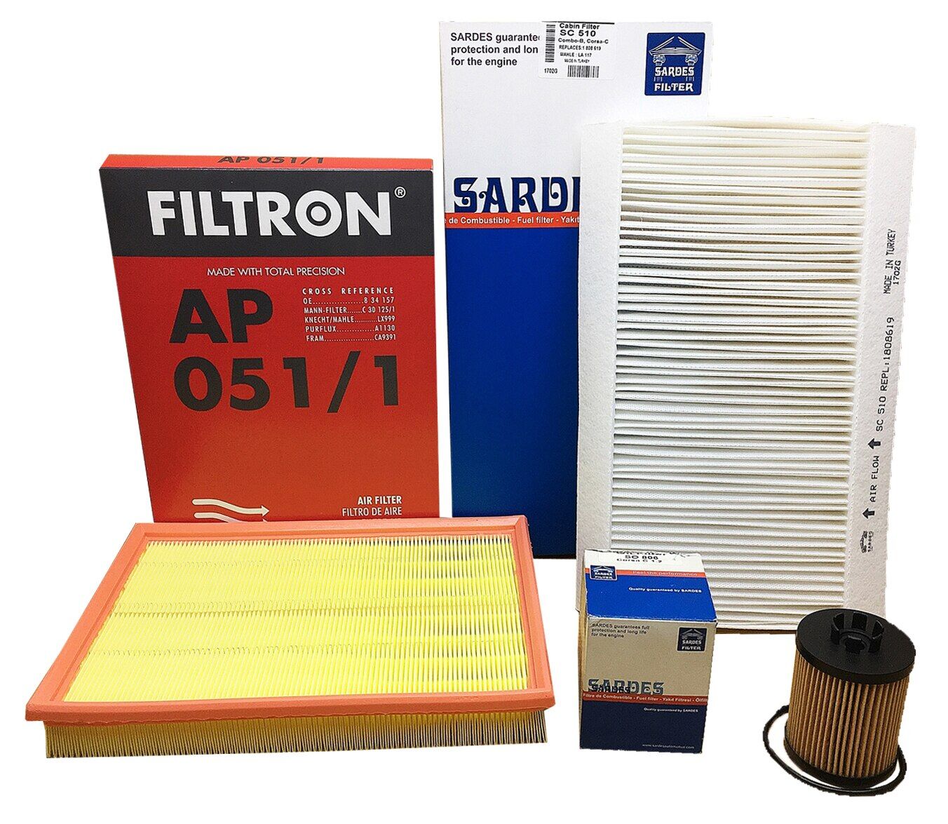 Opel Corsa C 1.2 16V Filtre Bakım Seti (2002-2005)