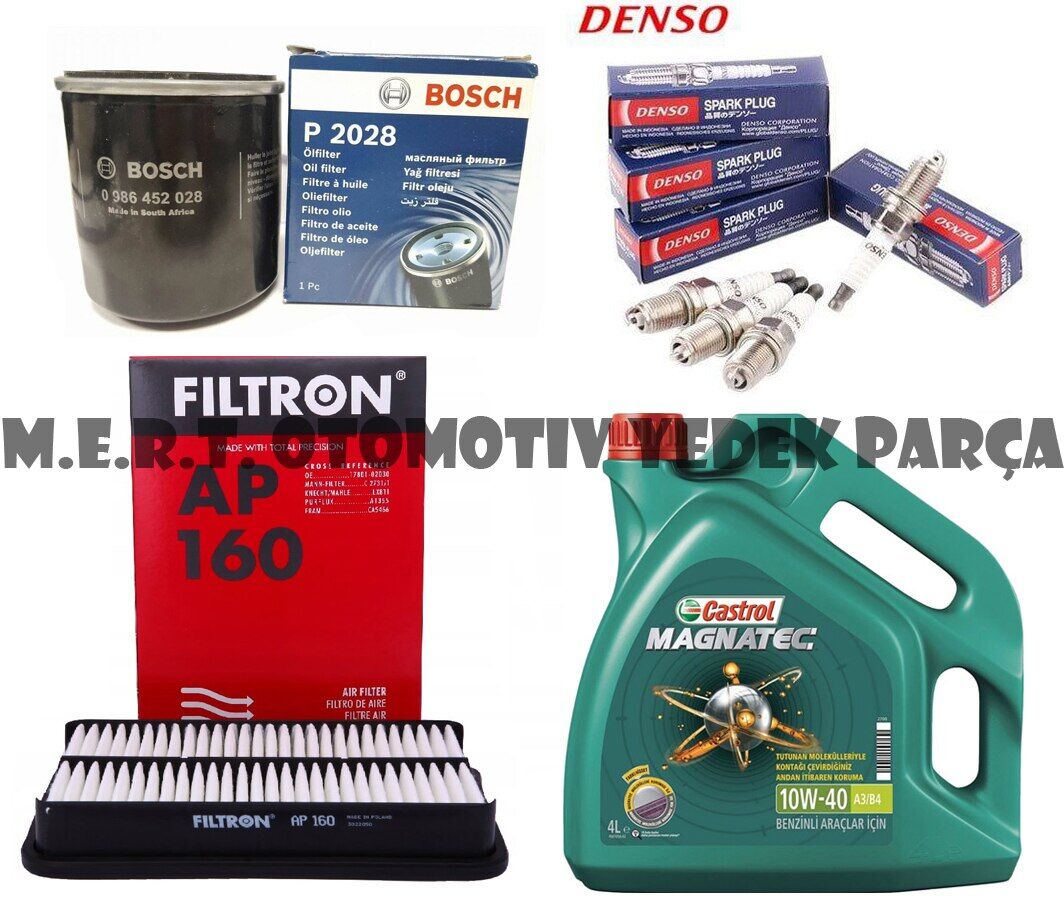 Efsane Corolla 1.6 Bakım Seti (1992-1999) Filtre+Buji+10W40 Yağ