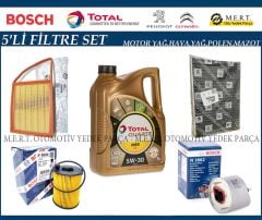 Peugeot 508 1.6 E-Hdi Filtre Bakım Seti + Motor Yağı