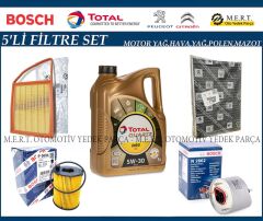 Peugeot 508 1.6 E-Hdi Filtre Bakım Seti + Motor Yağı