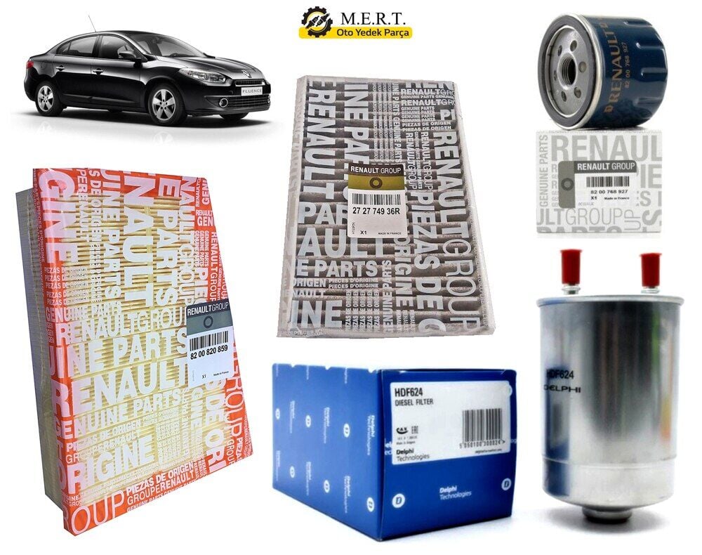 Renault Fluence 1.5 Dci Filtre Bakım Seti 2010-2017