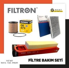 Peugeot 308 1.6 Vti Benzinli Filtron Filtre Bakım Seti