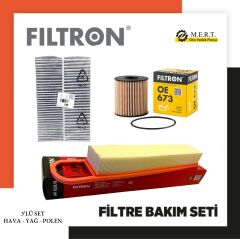 Peugeot 3008 1.6 Vti Benzinli Filtre Bakım Seti Filtron