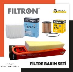 Peugeot 207 1.4 Vti Benzinli Filtron Filtre Bakım Seti 2006-2012