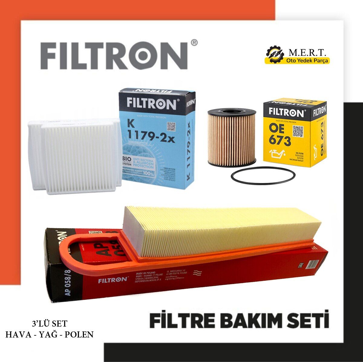 Peugeot 207 1.6 Vti Benzinli Filtre Bakım Seti Filtron