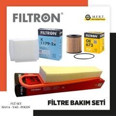 Peugeot 207 1.6 Vti Benzinli Filtre Bakım Seti Filtron
