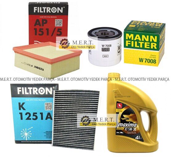 Ford Fiesta 1.4 Benzinli Yağ Bakım Filtre Seti (2009-2017)