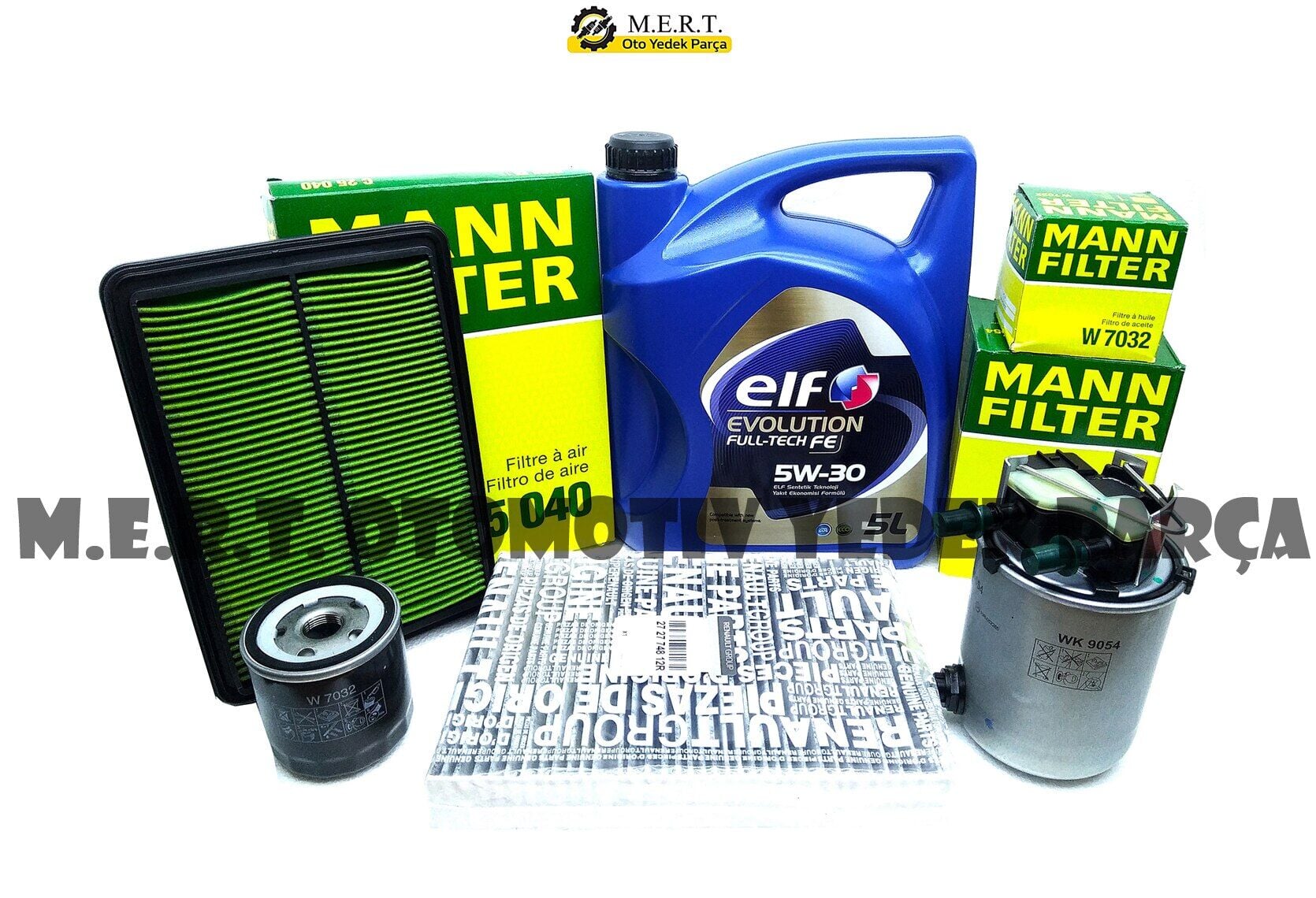 Renault Kadjar 1.5 Dci Yağ Bakım Filtre Seti 2015-2018 Elf + Mann