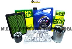 Renault Kadjar 1.5 Dci Yağ Bakım Filtre Seti 2015-2018 Elf + Mann