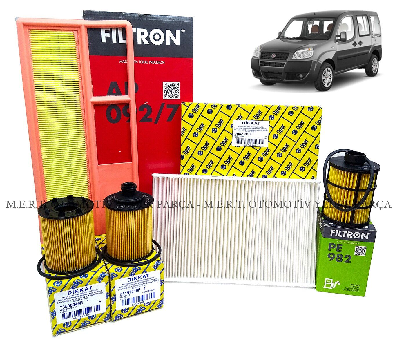 Fiat Doblo 1.3 Multijet Filtre Bakım Seti (2004-2010)
