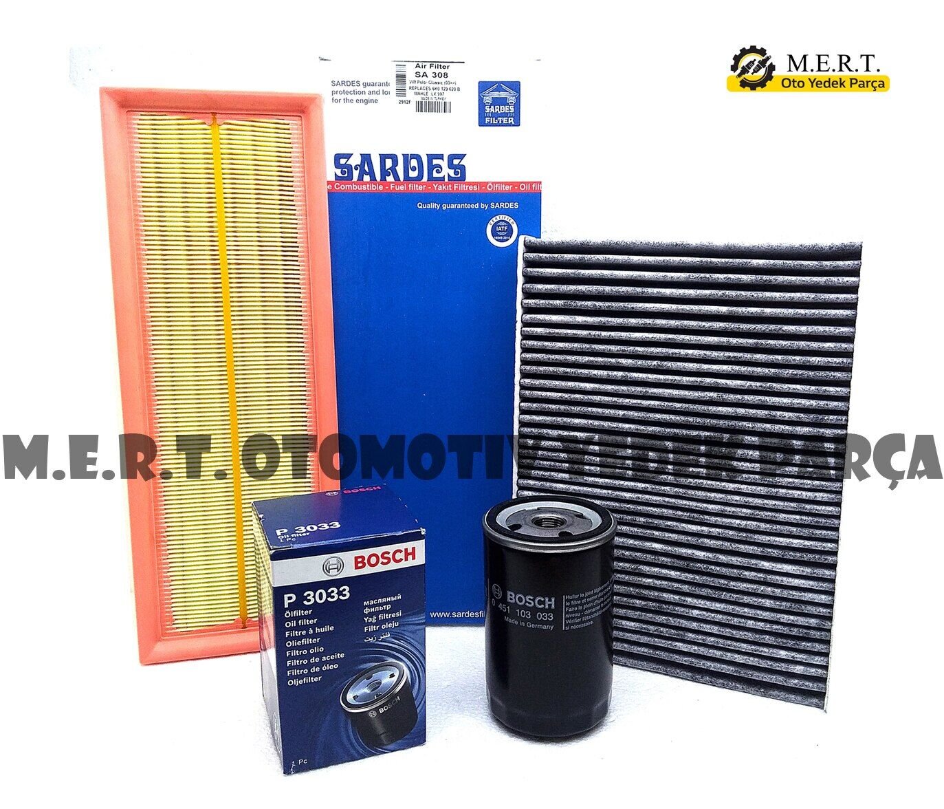 Seat Cordoba 1.6 100Hp Filtre Bakım Seti (1998-2001)