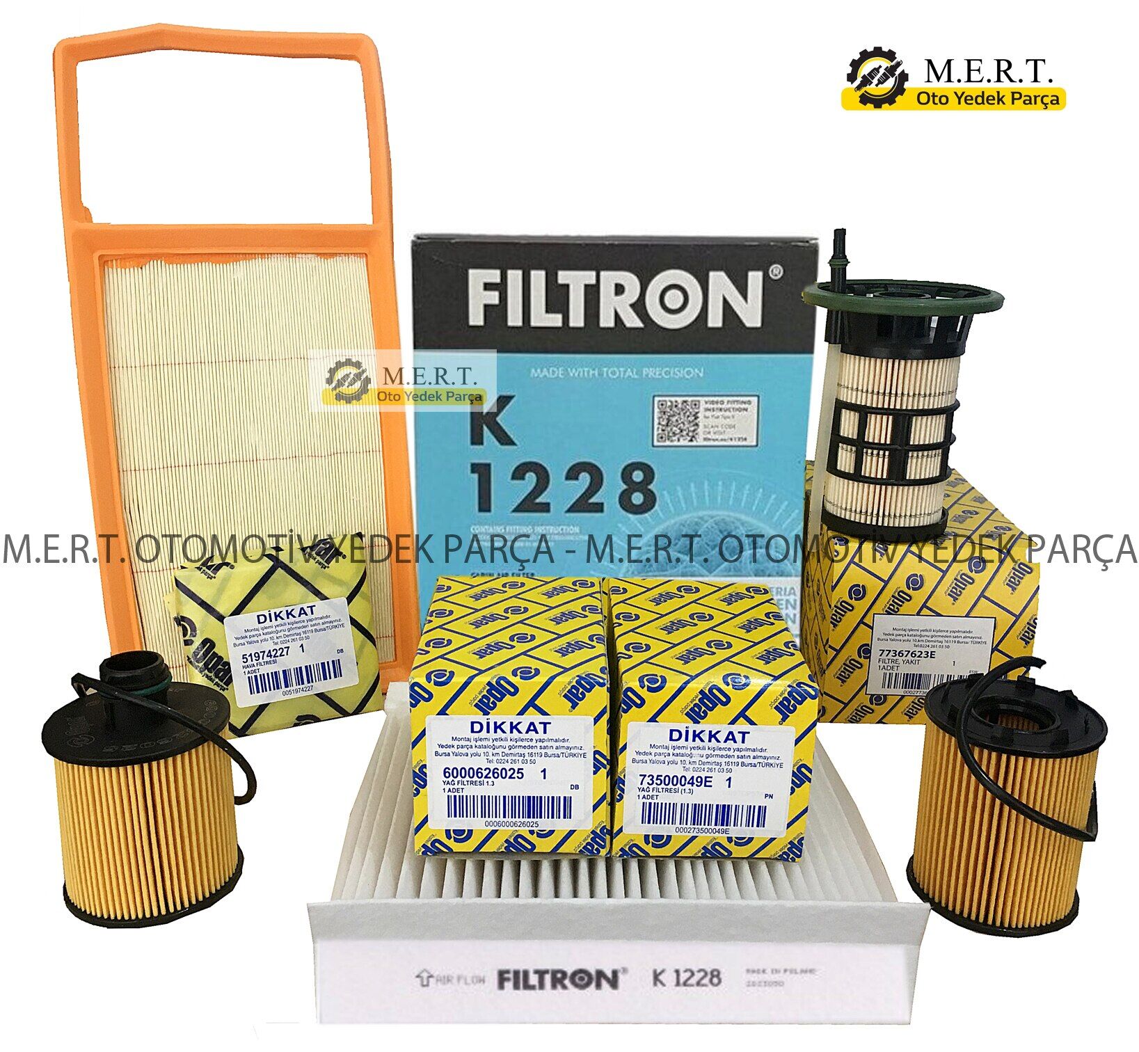 Fiat Fiorino 1.3 Multijet Euro 6 Filtre Bakım Seti 95Hp