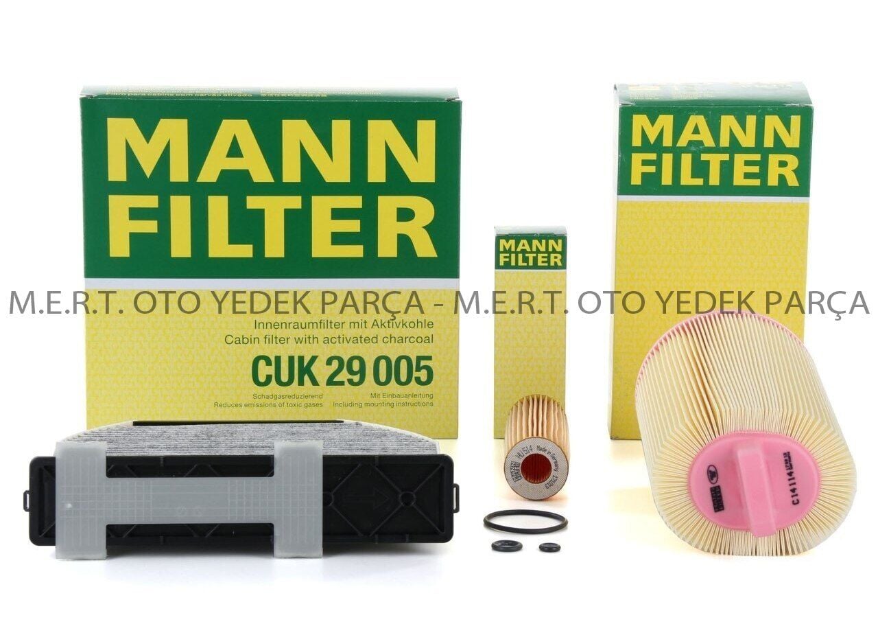 Mercedes W204 C180 Komp. Mann Filtre Bakım Seti (2008-2011) (485177604)