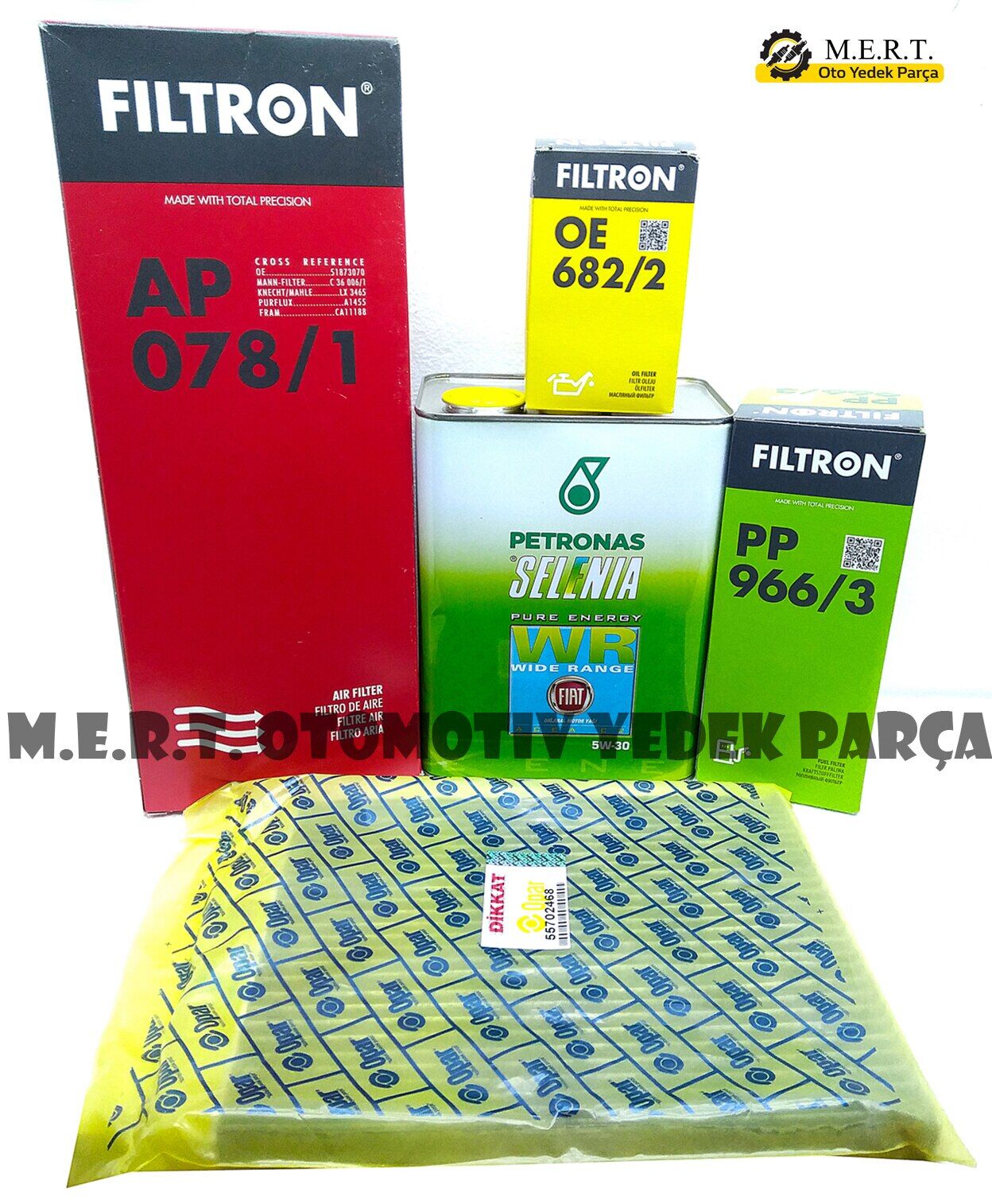 Fiat Punto 1.3 Euro 5 Yağ Bakım Filtre Seti 2012-2015 Filtron