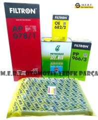 Fiat Punto 1.3 Euro 5 Yağ Bakım Filtre Seti 2012-2015 Filtron