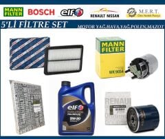 Renault Kadjar 1.5 Dci Dizel Filtre Bakım Seti + Elf Motor Yağı
