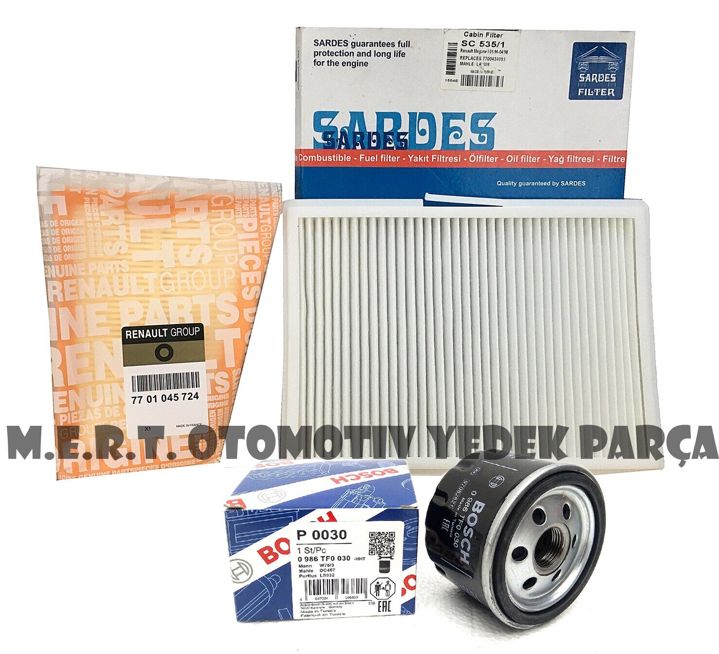 Renault Megane 1 Filtre Bakım Seti 1.4 / 1.6I 16V (1998-2003)