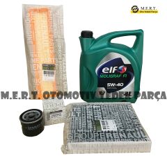 Renault Clio 4 1.2 16V Yağ Bakım Filtre Seti Elf Moligraf 5W40