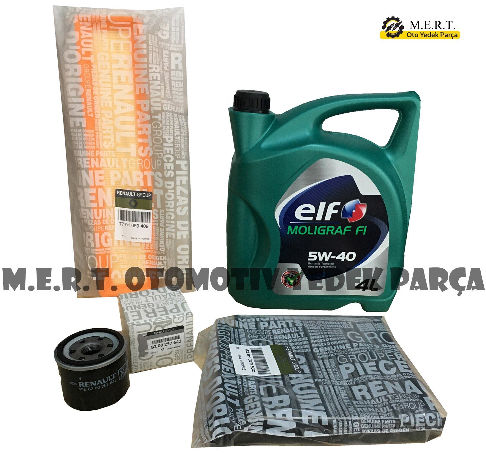 Renault Clio 3 1.2 16V Yağ Bakım Filtre Seti (2005-2012) Elf 5W40