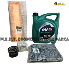 Renault Clio 3 1.2 16V Yağ Bakım Filtre Seti (2005-2012) Elf 5W40