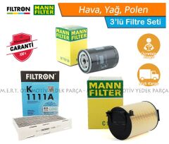 Seat Altea 1.6 Benzinli Filtre Bakım Seti 3'Lü (Hava-Yağ-Polen) (484016510)