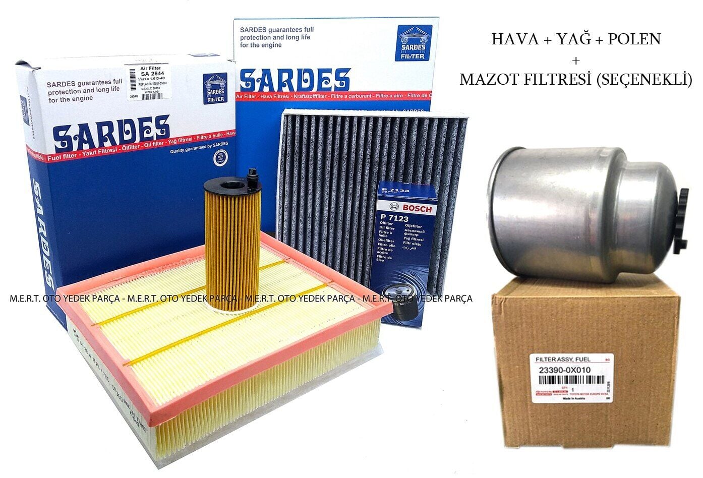 Toyota Verso 1.6 D-4D Dizel Filtre Bakım Seti (2013-2017)